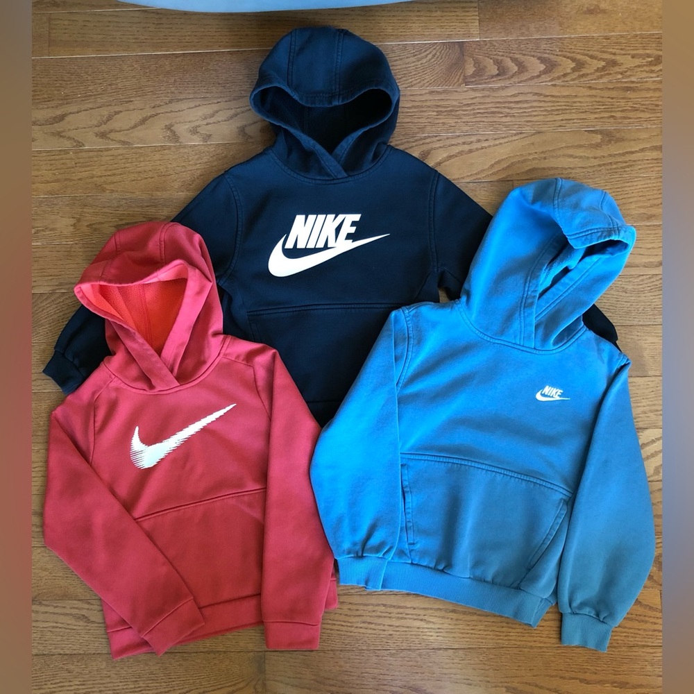 Little Boys size 7 Nike Sweatshirt Lot- 3 total